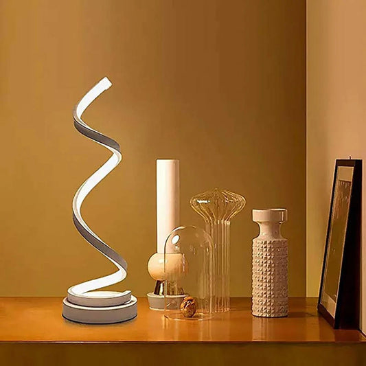 LED Spiral Desk Lamp – Dimmable Warm White Light